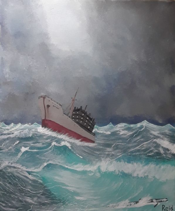 Painting titled "Lost In the Storm" by Julie Reid, Original Art, Acrylic