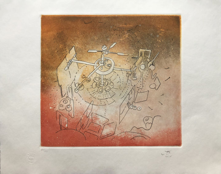 Incisioni, stampe intitolato "Roberto Matta - L'A…" da Juliet Morgan, Opera d'arte originale, Acquaforte