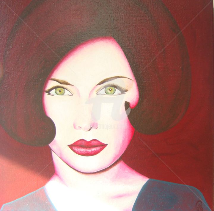 Peinture intitulée "Autoportrait" par Juliette Magnier, Œuvre d'art originale, Acrylique
