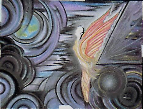 Peinture intitulée "L'ANGE" par J.Villar, Œuvre d'art originale