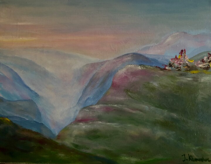 Картина под названием "The highest place" - Юлия Клименкова, Подлинное произведение искусства, Масло