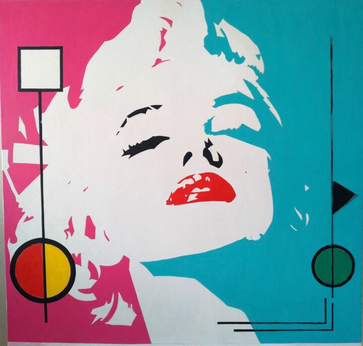 Pintura intitulada "Marilyn" por Julio Bezerra, Obras de arte originais, Acrílico