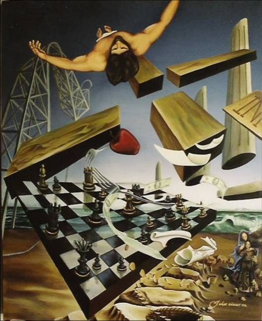 Pintura titulada "juego de la vida" por Julio López Soto, Obra de arte original