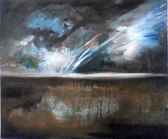 Painting titled "clairvoyance" by Julien Jomard, Original Artwork, Oil