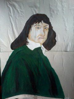 Картина под названием "Rene Descartes" - The Young Artist, Подлинное произведение искусства, Масло