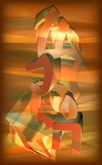 Картина под названием "азбучная истина" - Юлиус Подлас, Подлинное произведение искусства