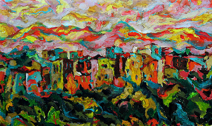 Painting titled "nihuahjerushalmi120…" by Юлиус Подлас, Original Art, Oil