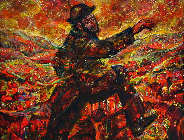 Painting titled "vechnyizid80x60acri…" by Юлиус Подлас, Original Art, Acrylic