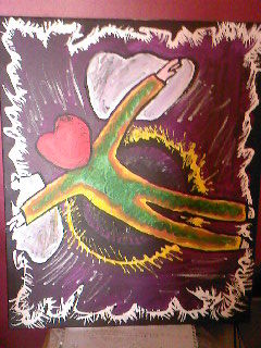 Peinture intitulée "l'amoureux" par Jully, Œuvre d'art originale,