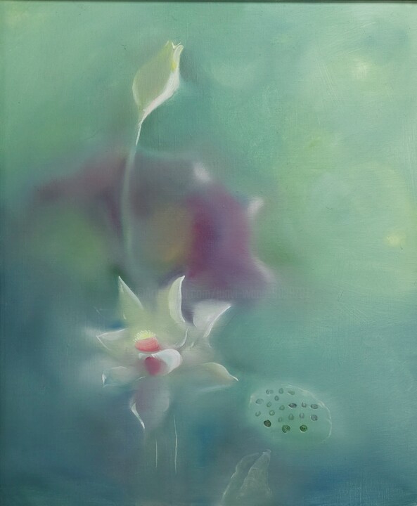 "a flower" başlıklı Tablo Junyi Wang tarafından, Orijinal sanat, Petrol