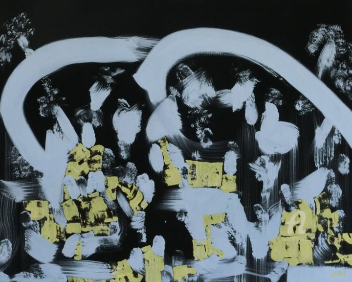 Malerei mit dem Titel "Crazy Girls" von Jürgen Haupt, Original-Kunstwerk, Acryl
