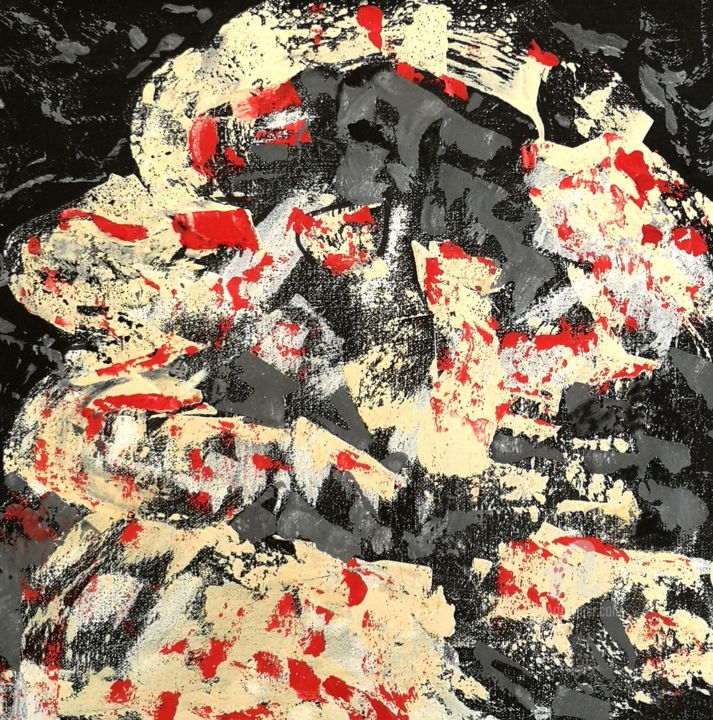 Malerei mit dem Titel "Abbild eines Despot…" von Jürgen Haupt, Original-Kunstwerk, Acryl