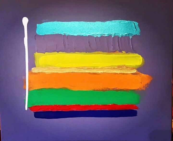 Картина под названием "Burger , sauce tart…" - Jurgen Jabouille, Подлинное произведение искусства, Акрил