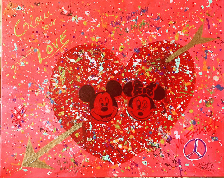 Pittura intitolato "Couleur your love" da Jurgen Jabouille, Opera d'arte originale, Acrilico