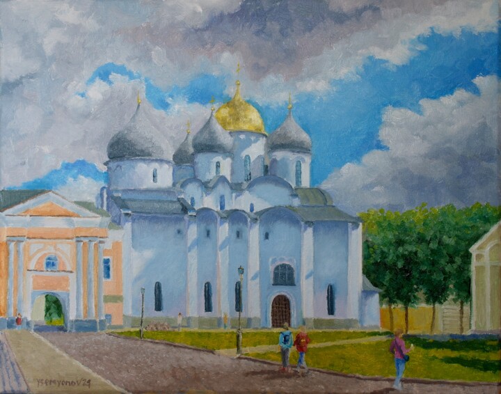 绘画 标题为“Novgorod, The Great…” 由Juri Semjonov, 原创艺术品, 油