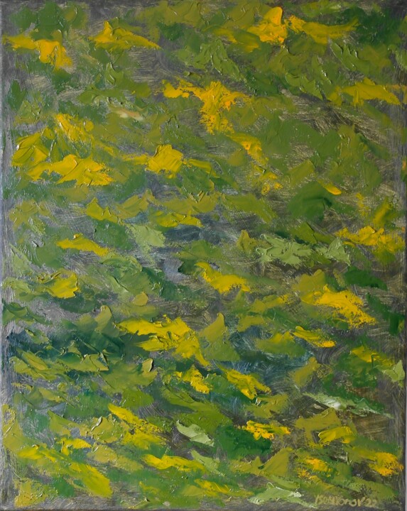 제목이 "Autumn Impression"인 미술작품 Juri Semjonov로, 원작, 기름 나무 들것 프레임에 장착됨