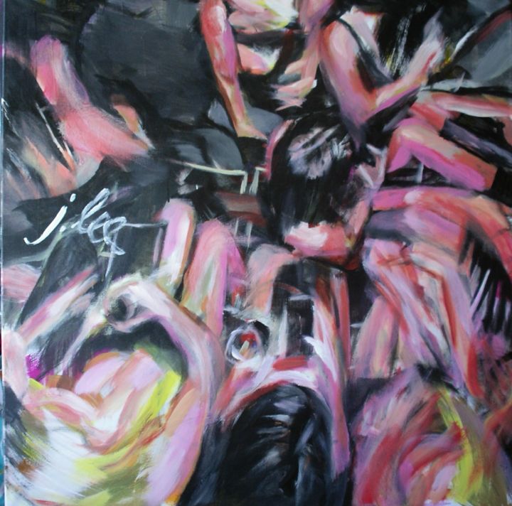 unknown - Painting, 95x95x3 cm ©2016 by Juris Libeks -
Abstract Expressionism, Canvas, Fashion