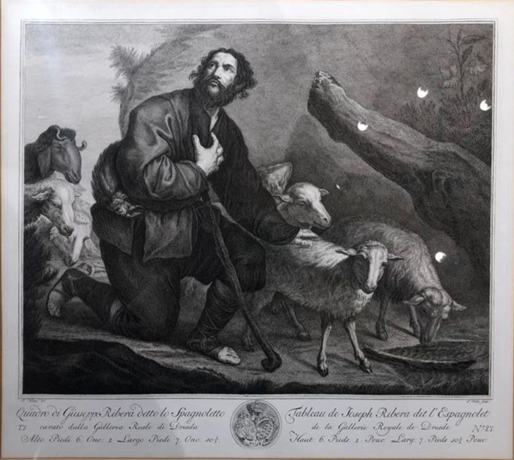 Estampas & grabados titulada "Tableu de Joseph Ri…" por Jusepe De Ribera, Obra de arte original, Litografía
