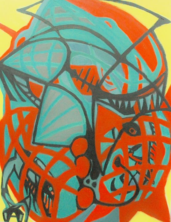 Peinture intitulée "foetuscage-2.jpg" par Justin Fresil, Œuvre d'art originale,