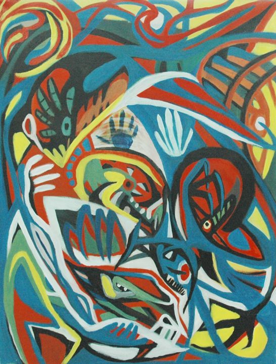 Peinture intitulée "submano.jpg" par Justin Fresil, Œuvre d'art originale,