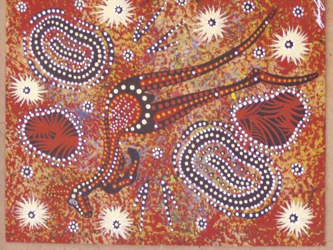 「Malu Red Kangaroo」というタイトルの絵画 Justin Ronbergによって, オリジナルのアートワーク