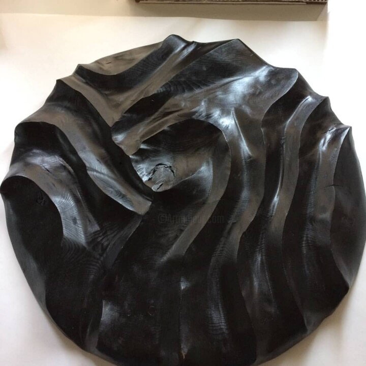 Sculpture titled "Obsidian" by Justin Wilson, Original Artwork, Pigments