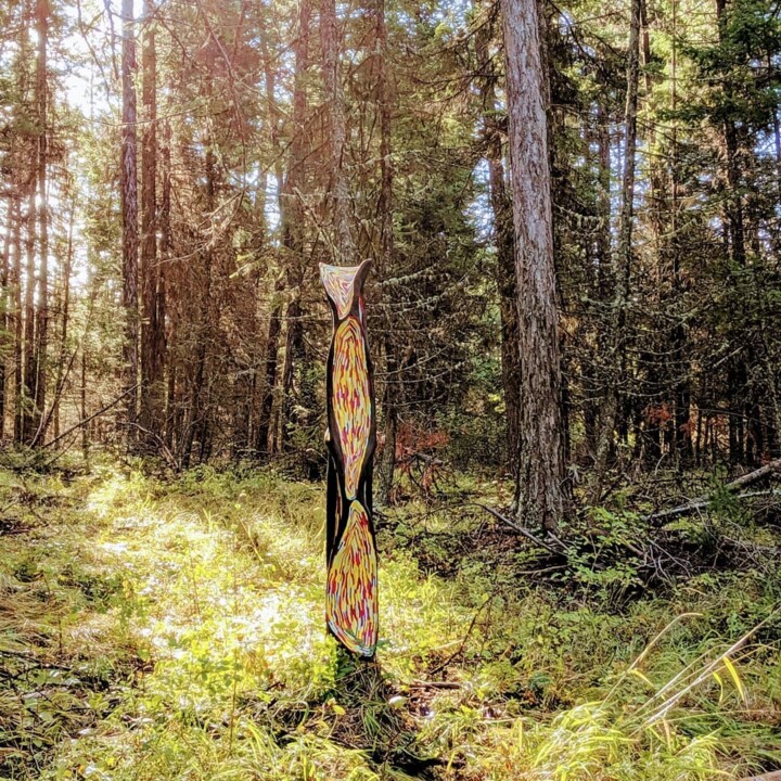 Sculpture intitulée "Awaken" par Justin Wilson, Œuvre d'art originale, Bois