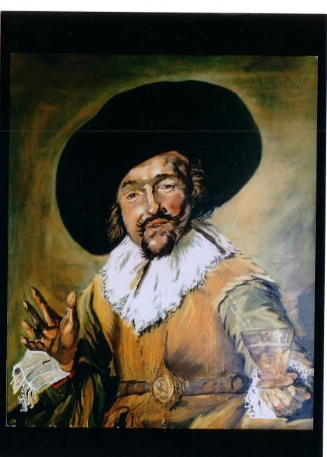 Happy Drunk - Frans Hals (Veseli pijanac - Frans Hals) - Painting, 80x65 cm ©2004 by Justin Aleksandar Ristic -