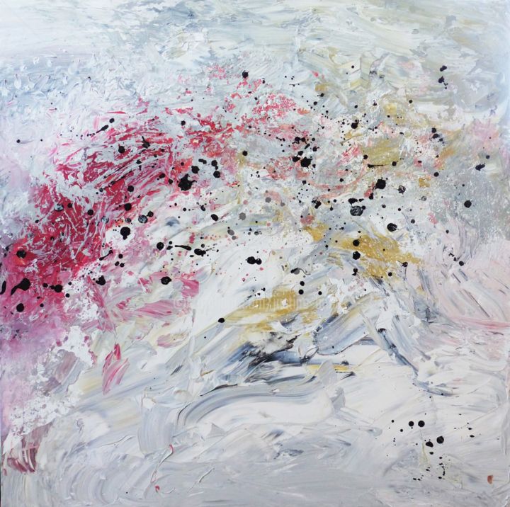 Pittura intitolato "Fleurs d'Hiver" da Ju Bohe, Opera d'arte originale, Acrilico