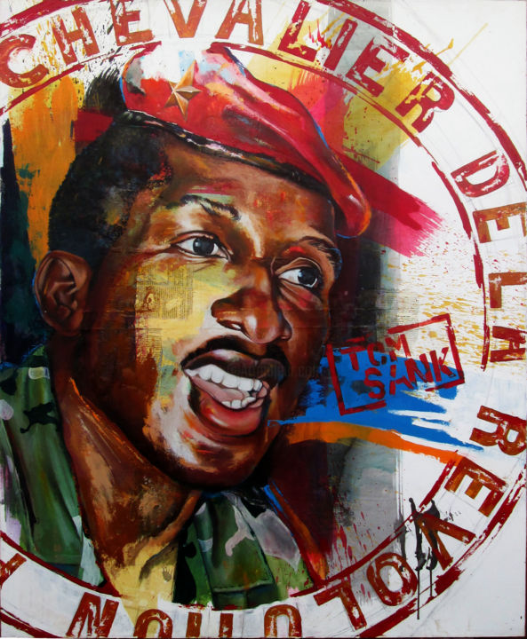 Schilderij getiteld "CHEVALIER DE LA REV…" door Justin Ebanda, Origineel Kunstwerk, Acryl