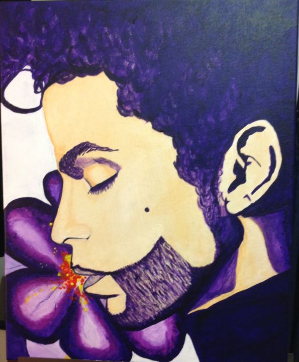 Pintura titulada "Purple one" por Naja, Obra de arte original, Aerógrafo