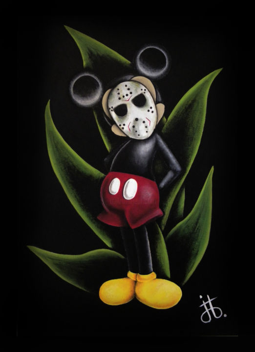 Pintura titulada "Mickey" por Justine.B, Obra de arte original, Acrílico