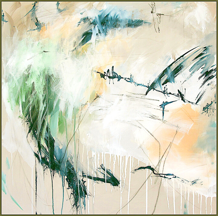 Peinture intitulée "Gedankensplitter VI" par Jutta Rika Bressem, Œuvre d'art originale, Acrylique Monté sur Châssis en bois
