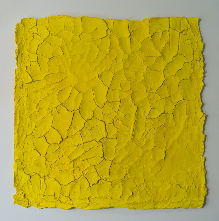 Malerei mit dem Titel "Bausteine der Maler…" von Jutta Blühberger, Original-Kunstwerk, Pigmente Auf Karton montiert