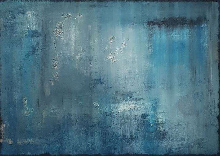 Ζωγραφική με τίτλο "Blues 2" από Jutta Christandl, Αυθεντικά έργα τέχνης, Ακρυλικό