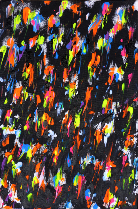 Malerei mit dem Titel "Action painting "FL…" von Philippe Juttens, Original-Kunstwerk, Acryl