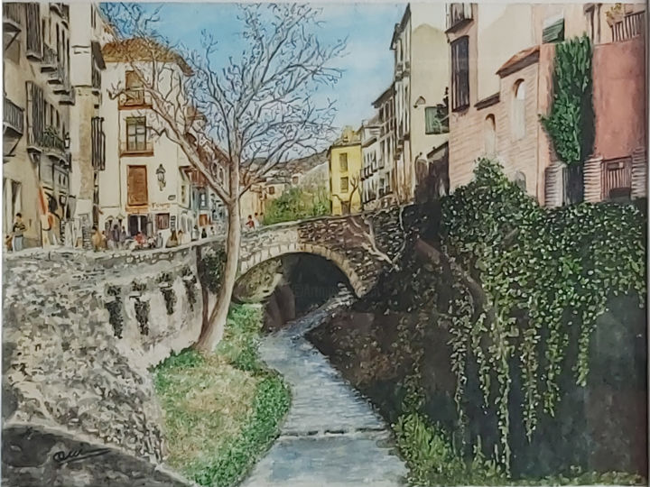 Pintura titulada "GRANADA" por Jvartista, Obra de arte original, Acuarela