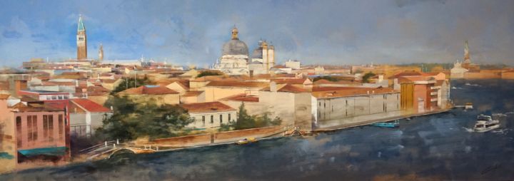Ζωγραφική με τίτλο "Venecia desde la Gi…" από Jose Vicente Cascales Mascarell, Αυθεντικά έργα τέχνης, Λάδι