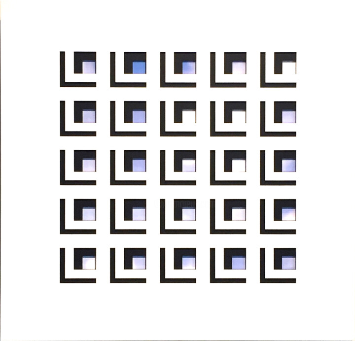 "Pixel Cloud" başlıklı Kolaj Jan Willem Henssen tarafından, Orijinal sanat, Kolaj Ahşap panel üzerine monte edilmiş
