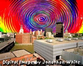 Цифровое искусство под названием "Rochester Skyline 2…" - Jonathan White, Подлинное произведение искусства