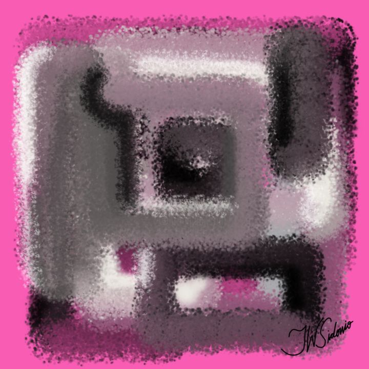 Digitale Kunst mit dem Titel "Abstrato Quadrados…" von J.W. Sidonio, Original-Kunstwerk, Digitale Malerei