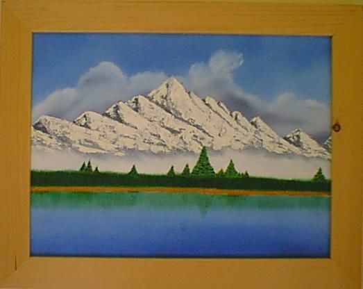 Peinture intitulée "Mountain Lake" par John Woodruff, Œuvre d'art originale