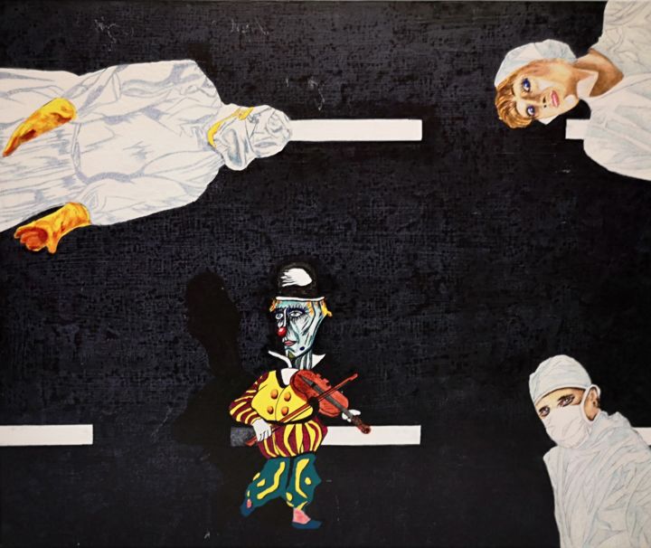 "L'attente morbide" başlıklı Tablo Jyb Le Peintre tarafından, Orijinal sanat, Akrilik