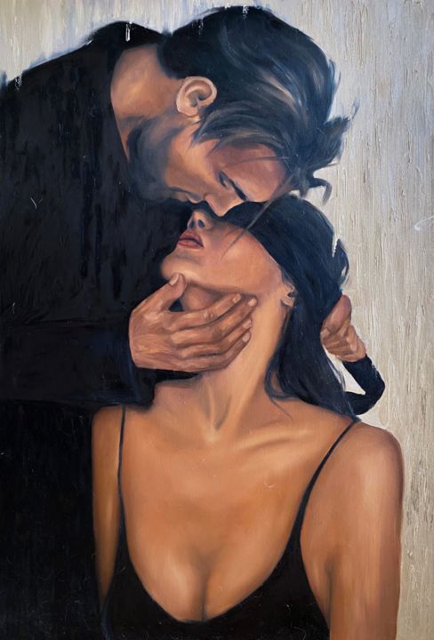 Картина под названием "Release your demons" - Julia Bologova, Подлинное произведение искусства, Масло
