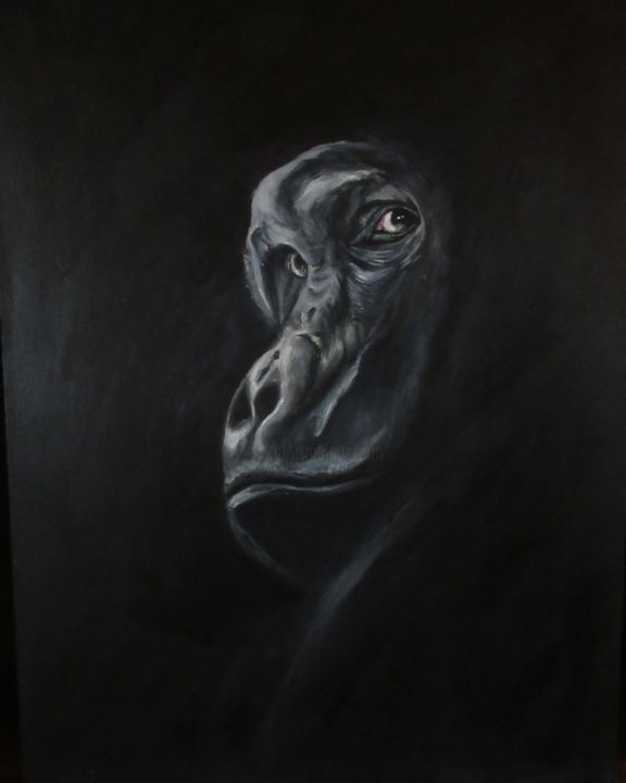 Peinture intitulée "Gorille" par Virginie Nicaise, Œuvre d'art originale, Acrylique