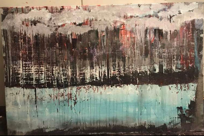 Painting titled "Lost" by Erfiart, Original Art, Acrylic