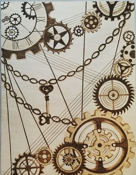 Painting titled "輪" by K K, Original Artwork, Airbrush