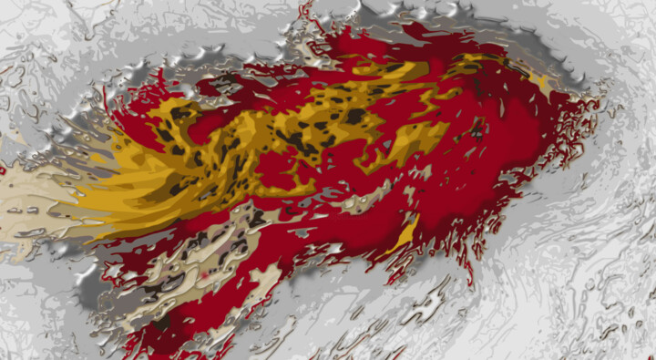 Digital Arts titled "Red" by Ken Overman, Original Artwork, Digital Painting