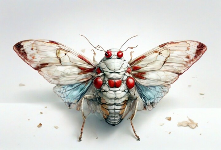 Digital Arts titled "Cicada 3" by Ken Overman, Original Artwork, AI generated image
