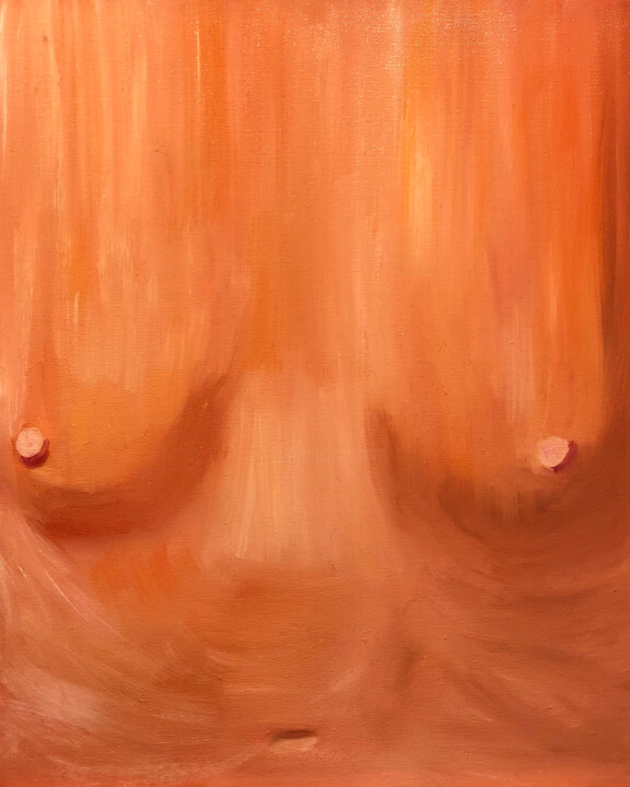 Картина под названием "Терракотовая женщина" - Ксения Шер/Kseniya Scher, Подлинное произведение искусства, Масло Установлен…